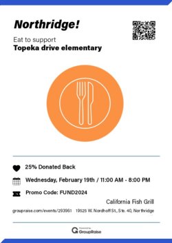 Topeka Drive PTA Dine Out Flyer